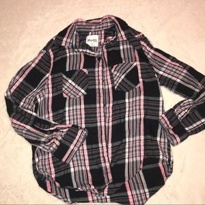 🌻= $5 bundled - Mudd Flannel Shirt Size 7/8